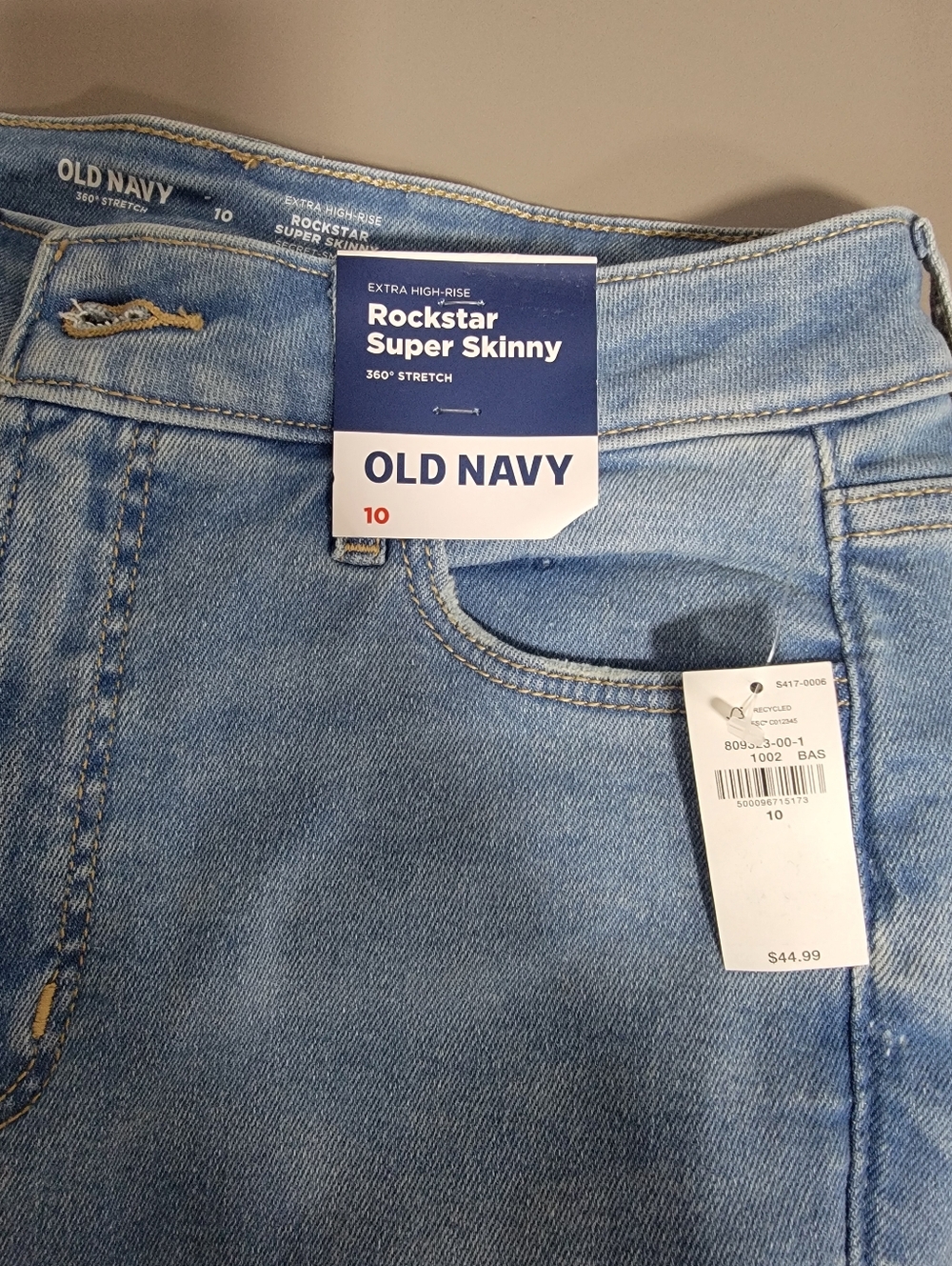 Old Navy Rockstar Super Skinny 360 Stretch Extra High-Rise Women's Jeans - Picture 2 of 9